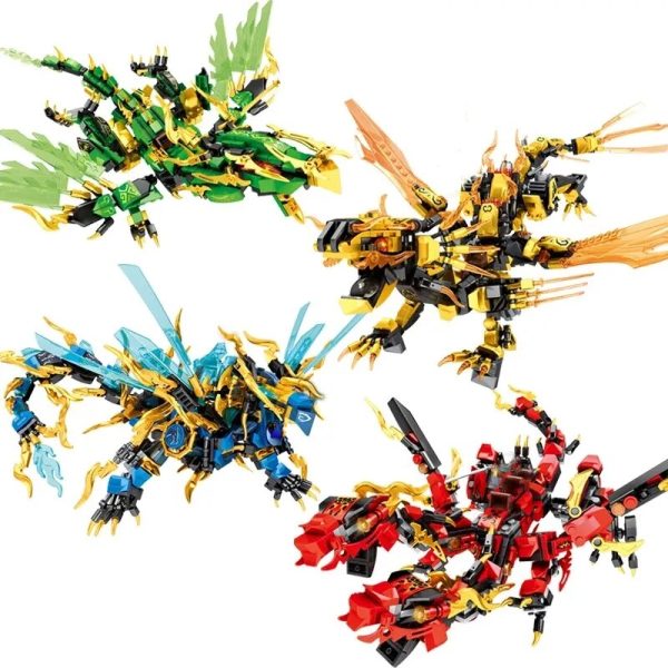 Fire Attack of the Flame Dragons Building Blocks Sets 5