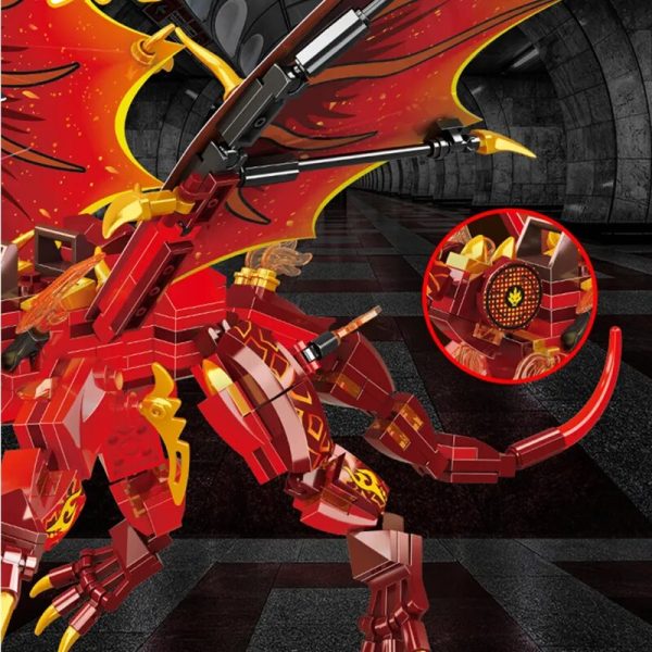 Fire Attack of the Flame Dragons Building Blocks Sets 2
