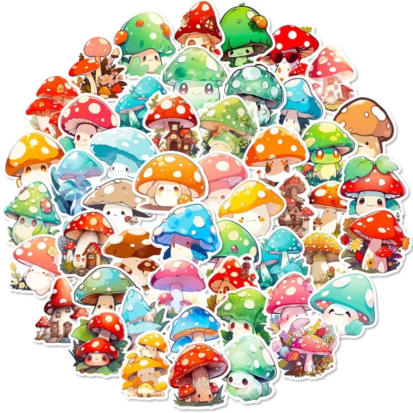 Mushroom Stickers (10/30/50/100 Random Stickers) 1