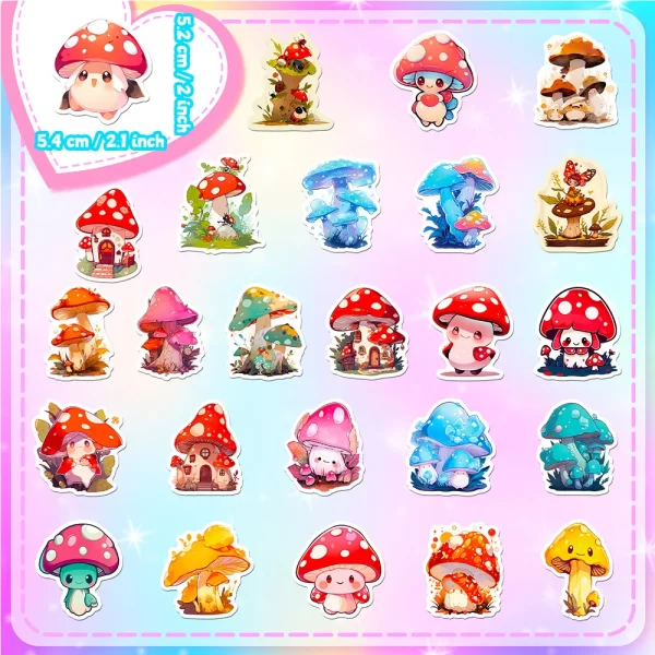 Mushroom Stickers (10/30/50/100 Random Stickers) 5