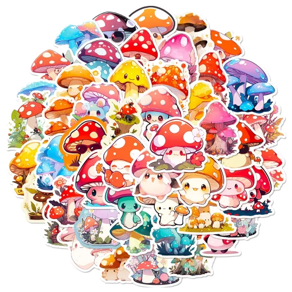 Mushroom Stickers (10/30/50/100 Random Stickers) 2