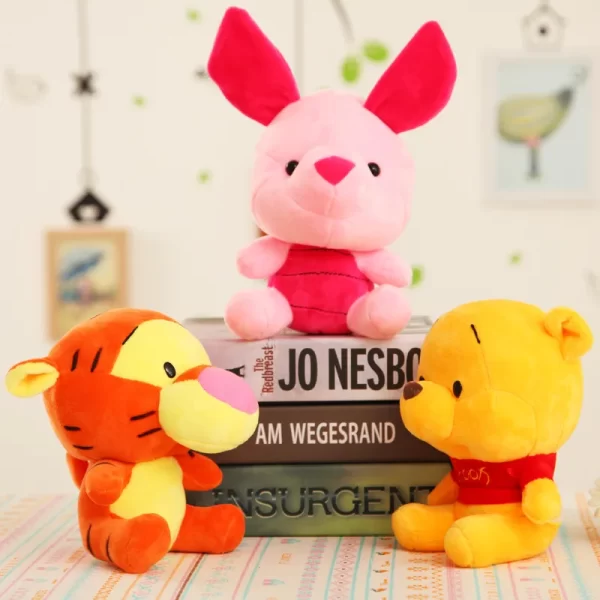 20cm Disney Animation Plush Doll Pooh Bear Mickey Mouse Minnie Tigger Cute Plush Animal Doll Piggy Pillow Toy Children’s Gift 3