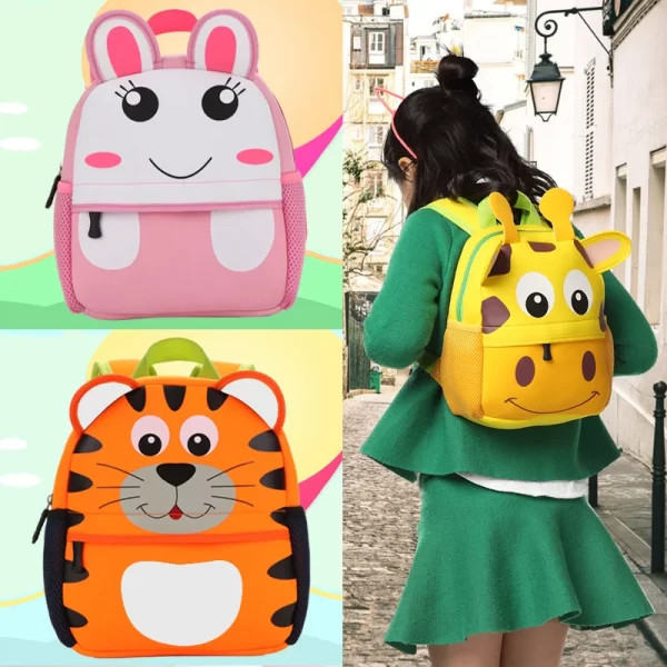 3D Children School Bags for Girls Boy Children Backpacks Kindergarten Cartoon Animal Toddle Kids Backpack for 2-5 years 6