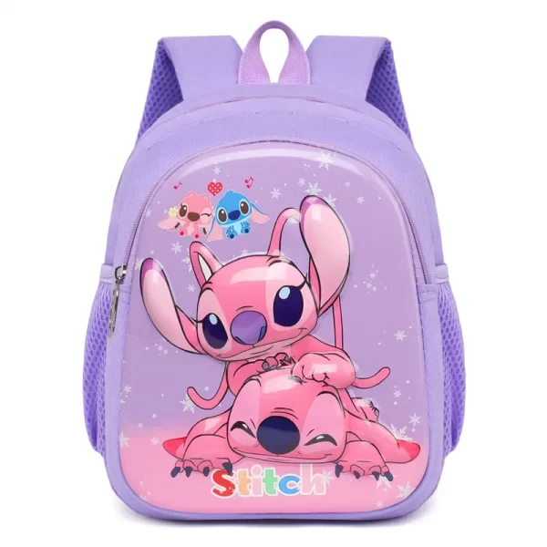Stitch New Kindergarten Boys and Girls Backpack Daypack Kids Bags Kawaii Female Large Schoolbag Backpack 4