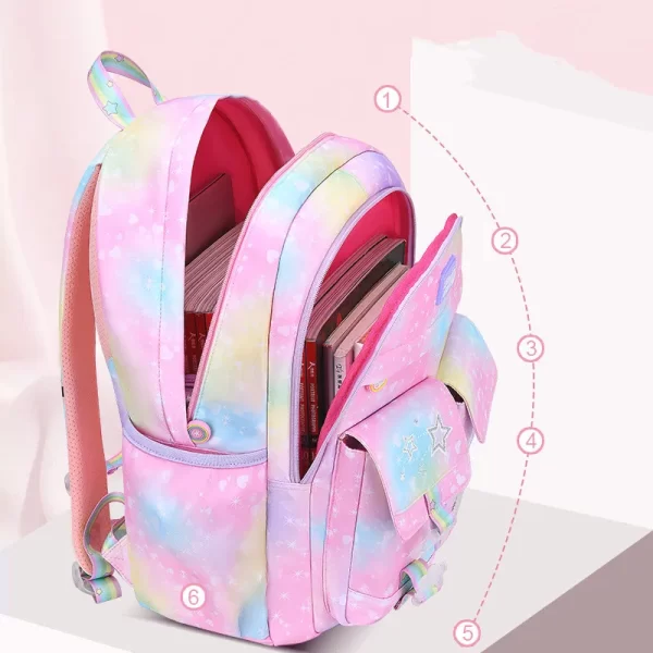 Children School Bags For Girls Kids Satchel Primary Orthopedic School Backpacks Princess Backpack teenager Schoolbag knapsack 4