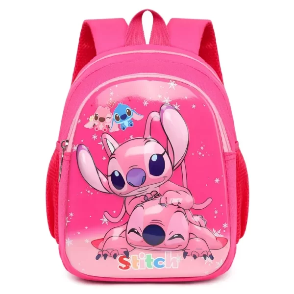 Stitch New Kindergarten Boys and Girls Backpack Daypack Kids Bags Kawaii Female Large Schoolbag Backpack 3